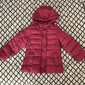 Zara Girls Kids Purple Puffer Jacket Coat Size 5/6